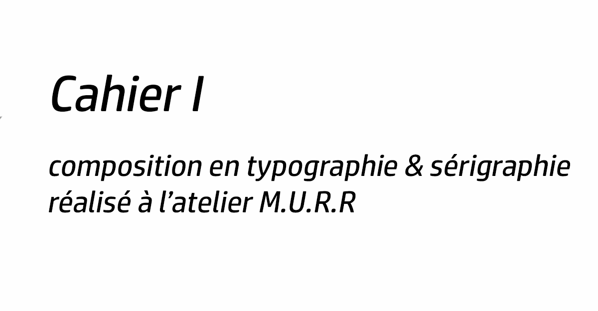 cahier